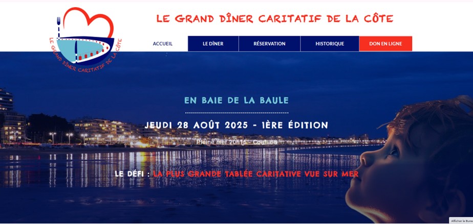 Site internet Le Grand diner cartitatif de la cote
