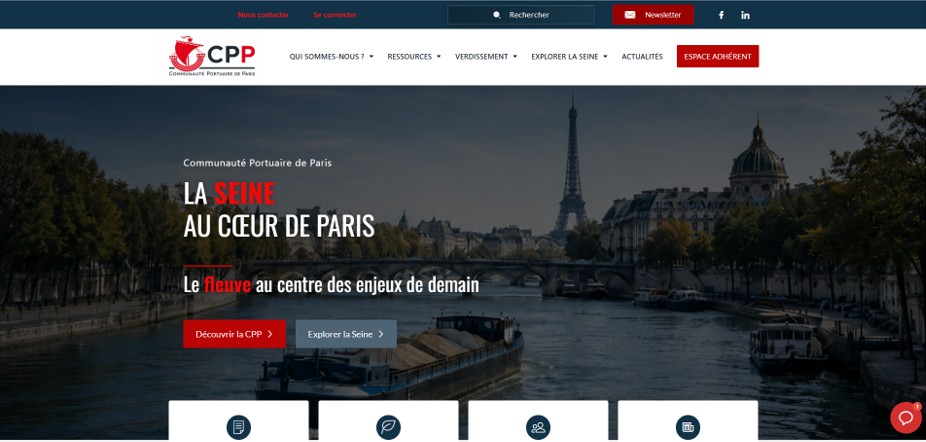 Site internet Communauté Portuaire de Paris